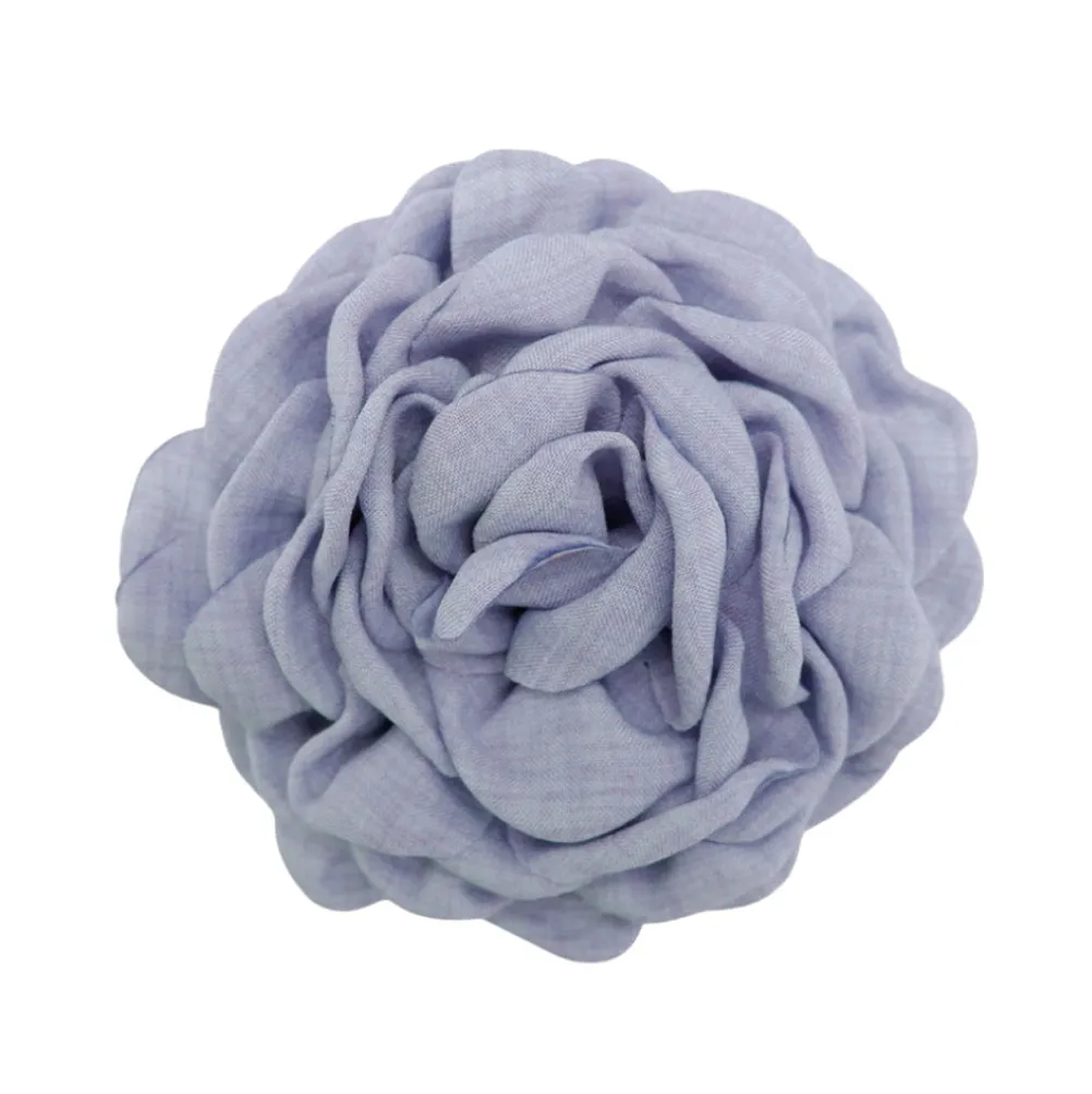 BLACK COLOUR Villa Mega Flower Brooch Blue