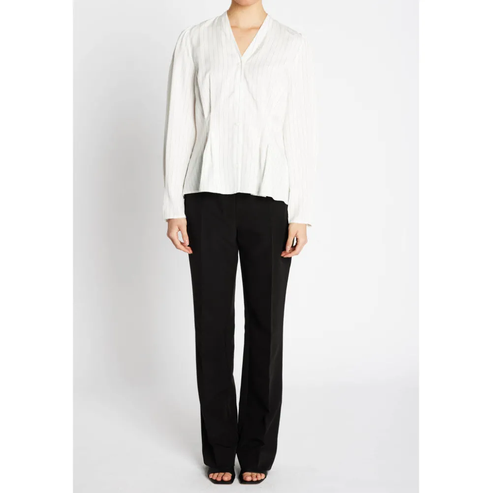 BRUUNS BAZAAR Amaranth Zea Shirt White Stripe