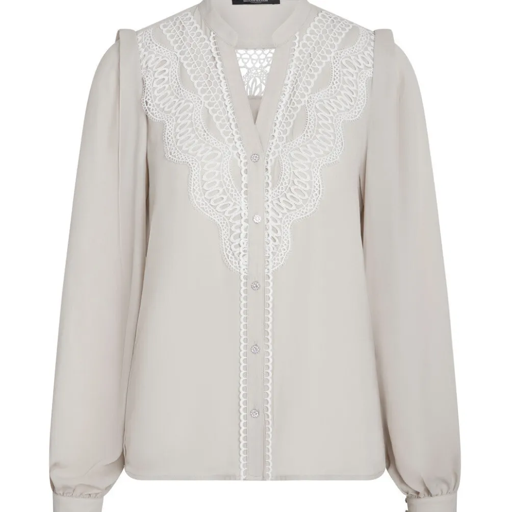 BRUUNS BAZAAR Camilla Abenas Shirt Silver Cloud