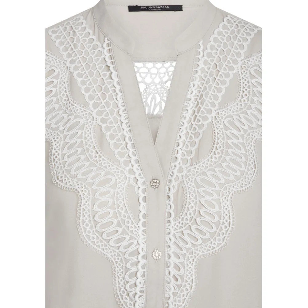 BRUUNS BAZAAR Camilla Abenas Shirt Silver Cloud