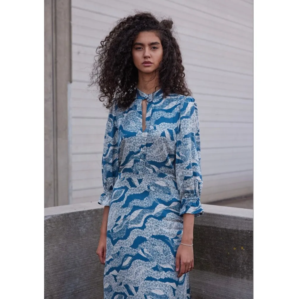 BRUUNS BAZAAR Floret Clarenas Dress Blue Lace