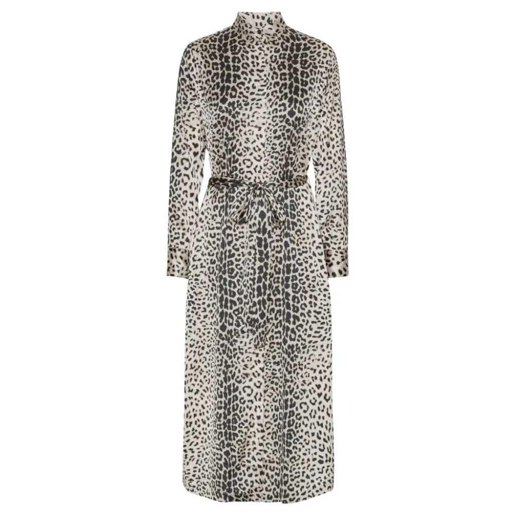 KARMAMIA Jean Dress Nude Leopard
