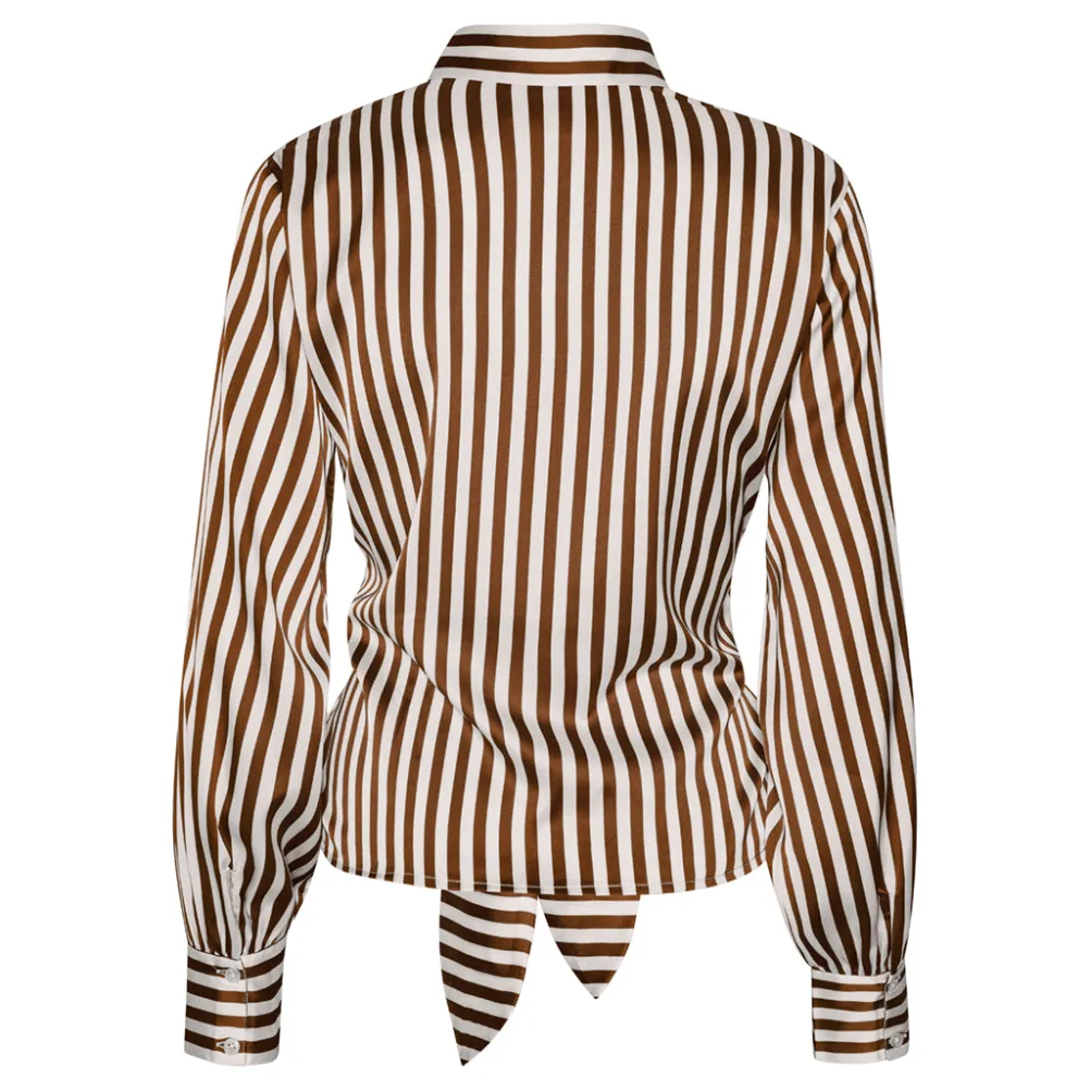 KARMAMIA Lee Shirt Toffee Stripe