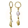 MAANESTEN Lyric earrings (guld/sølv)