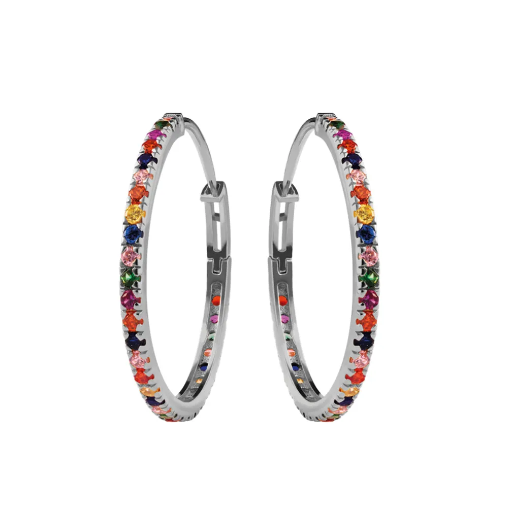 MAANESTEN Nubia Hoops Øreringe Magnum (sølv)
