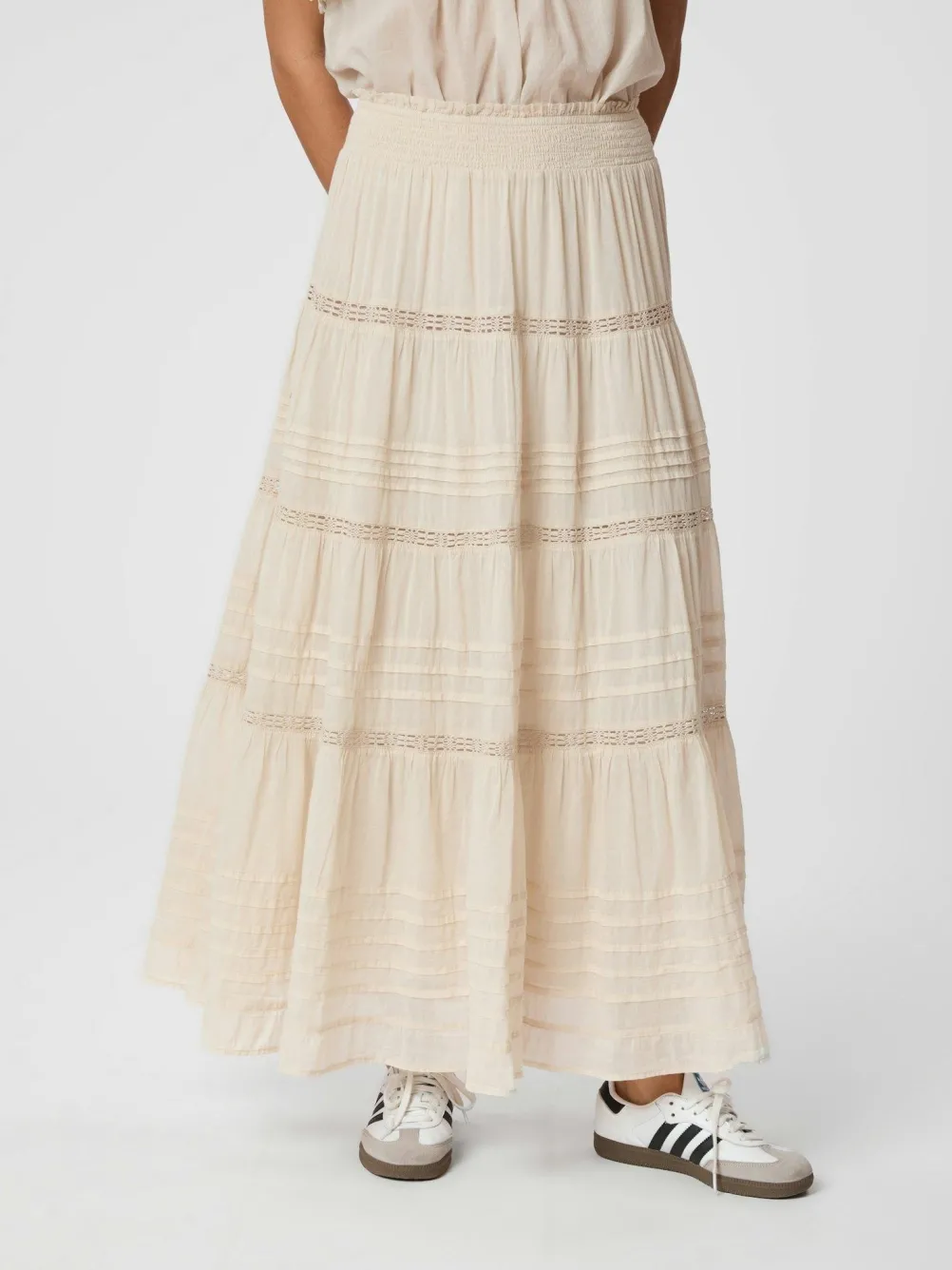 NEO NOIR Felicia Voile Skirt Ivory