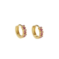 PICO COPENHAGEN Rainy Petit Hoops Pink