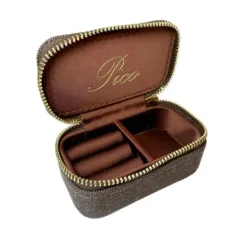 PICO COPENHAGEN Small Jewelry Box Brown Stripe