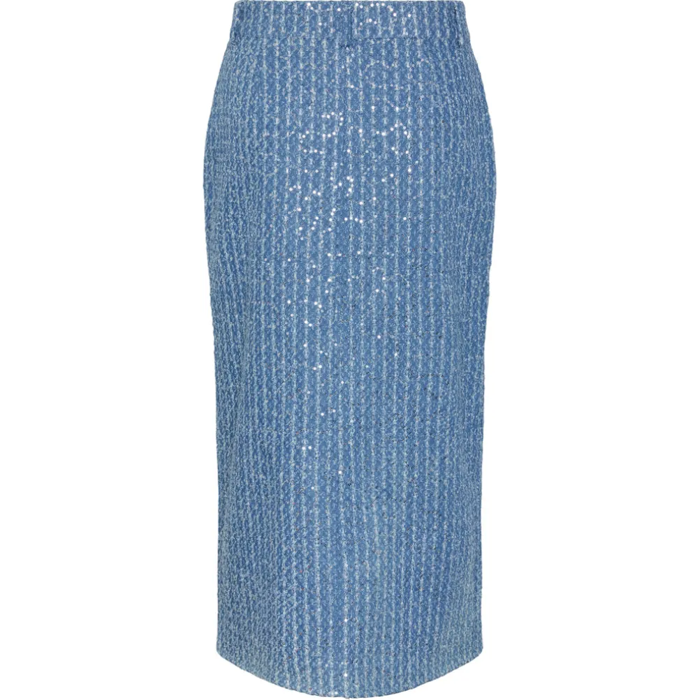Y.A.S Yasleodis Midi Skirt Blue